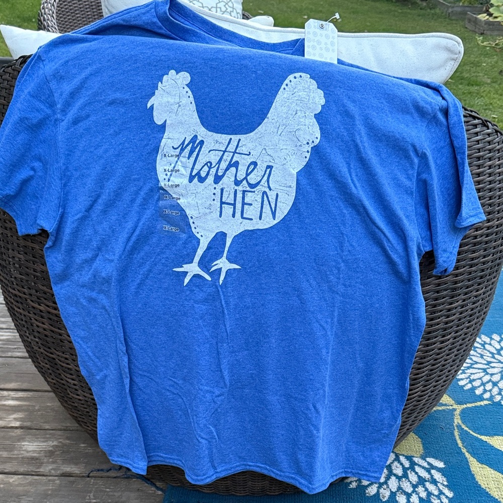 Mother Hen Blue Graphic Tee
